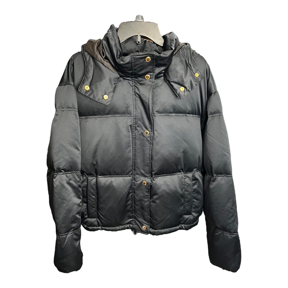 Lauren Ralph Lauren Down Black Puffer Jacket Hood Women's 1X, NWT $398